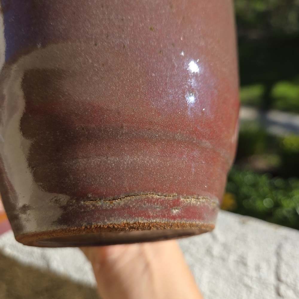 Signed 1993 Quan Sec Studio Pottery Vase Jug Handmade Stoneware Ceramic Art Glaz - Picture 7 of 17
